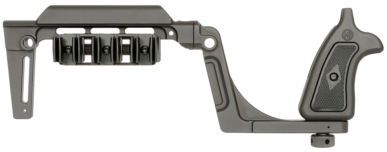 Tactical pistol stock chassis with rail and grip