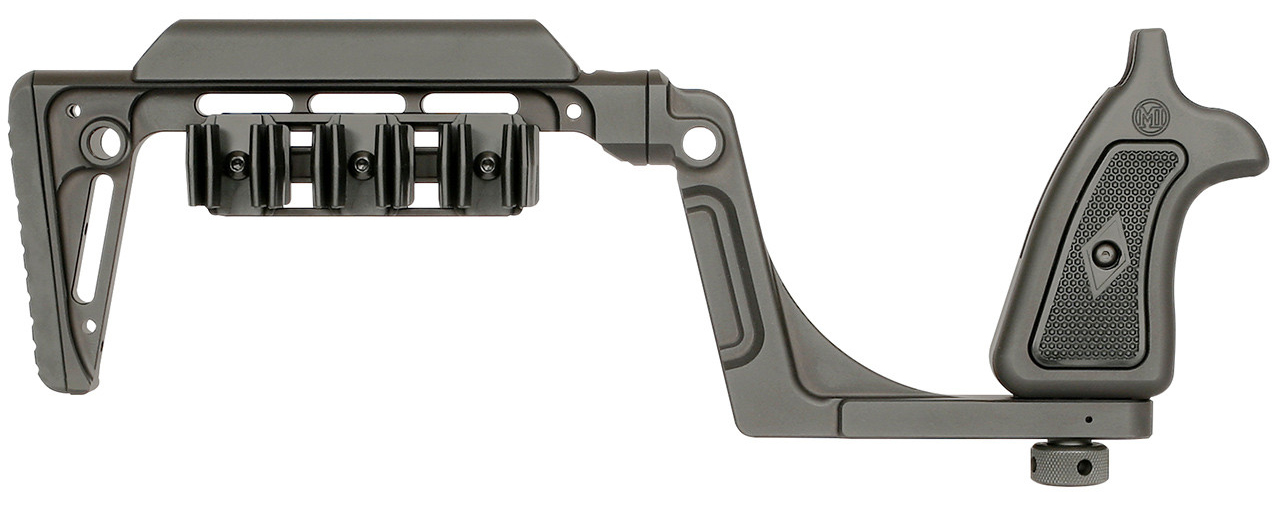 Adjustable pistol brace with rail mount and grip