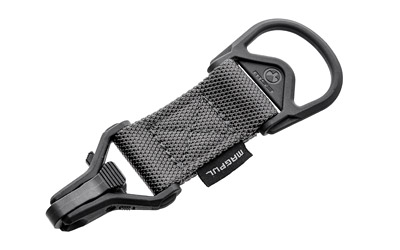 Black utility strap with carabiner clip