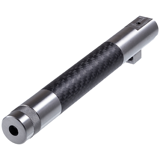 Carbon fiber and metal cylindrical tool component