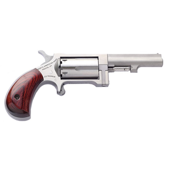 Stainless steel revolver with wooden grip
