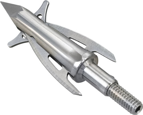 Stainless steel broadhead arrow tip with multiple blades