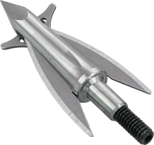 Stainless steel broadhead arrow tip with multiple blades