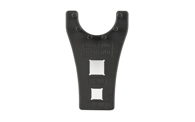 Black metal mounting bracket with square cutouts