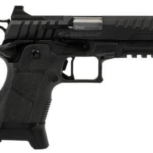 Black 9mm semi-automatic pistol side view