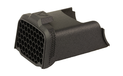 Black textured pistol grip accessory with honeycomb front
