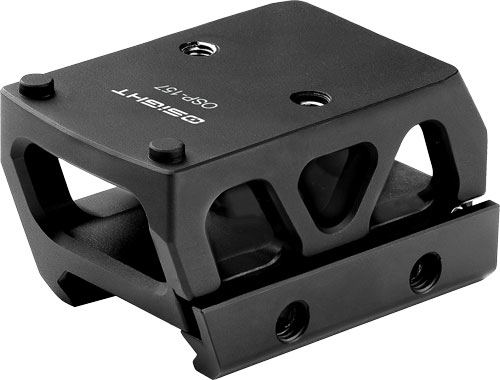 Black aluminum optic mount riser with rail clamp