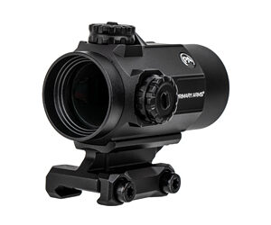 Black rifle red dot sight on mount