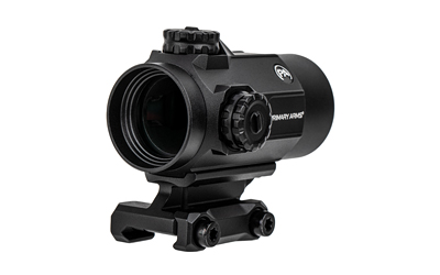Black rifle red dot sight on mount