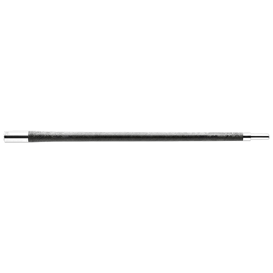 Knurled metal rod with smooth ends