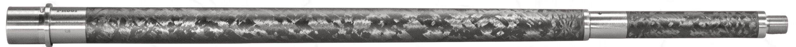 Carbon fiber industrial roller with metal threaded ends