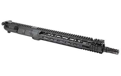 Black AR-15 upper receiver assembly with handguard and muzzle brake