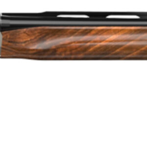 Side view of wooden-stock shotgun