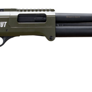 PAK-OUT pump-action shotgun on white background