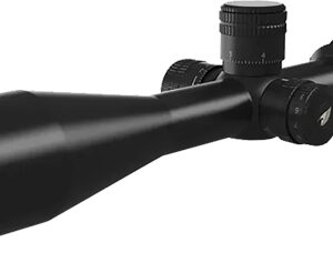 Black rifle scope with adjustment turrets