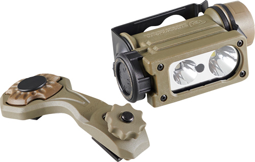 Tan tactical laser sight with mount