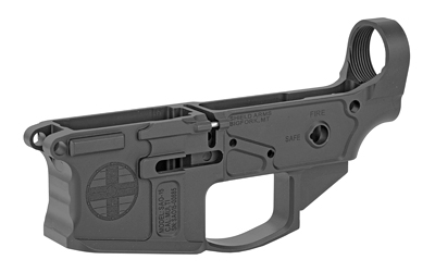 AR-15 lower receiver in gray finish