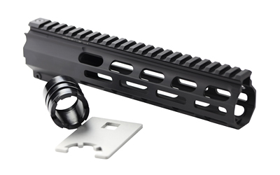 Black AR-15 handguard with barrel nut and wrench