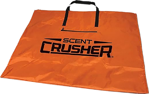 Orange Scent Crusher storage bag with black handles