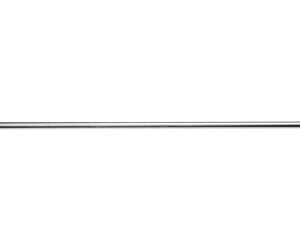 Long thin metal rod on white background