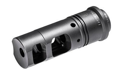 Metal firearm muzzle brake with side ports