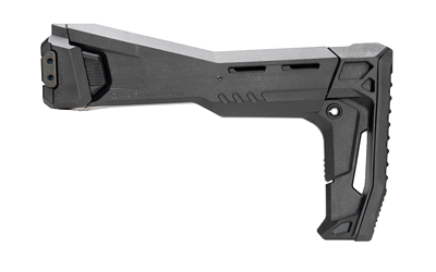 Adjustable black rifle stock, side profile