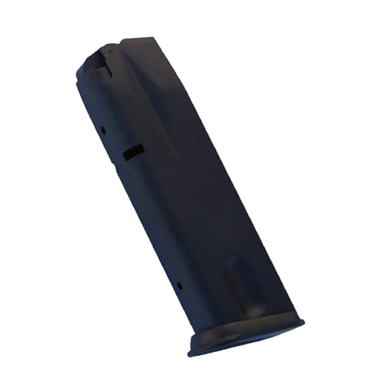 Black handgun magazine isolated on white background
