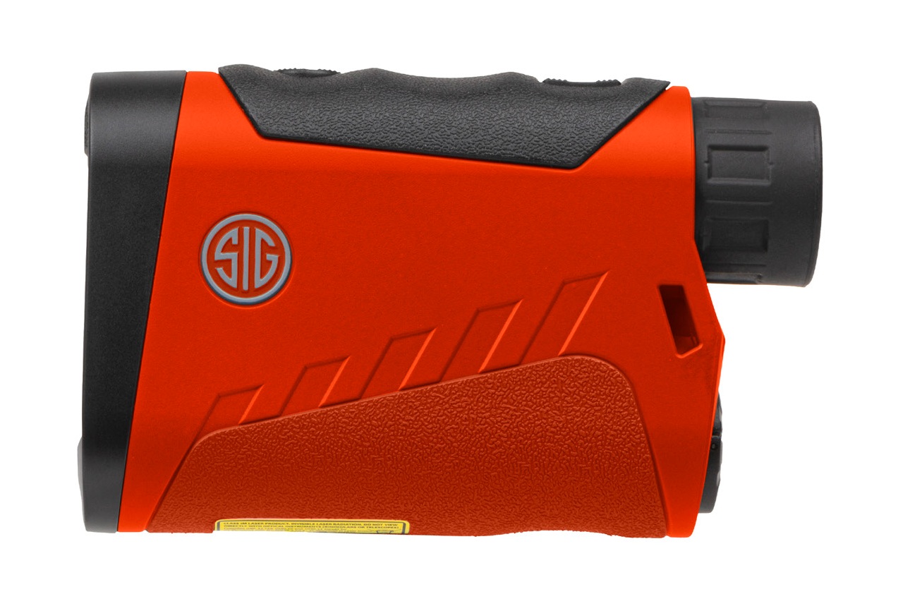 Red and black SIG monocular rangefinder device