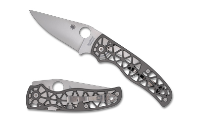 Skeletal handle folding pocket knife open and closed