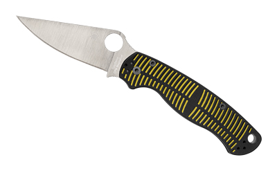 Black and yellow folding pocket knife