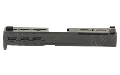 Side view of semi-automatic pistol slide