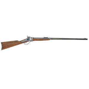 Antique flintlock rifle with wooden stock
