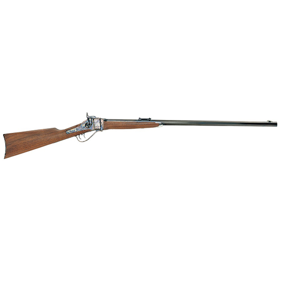 Antique flintlock rifle with wooden stock
