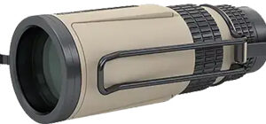 Vintage monocular device with flip lens cover