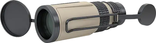 Vintage monocular device with flip lens cover
