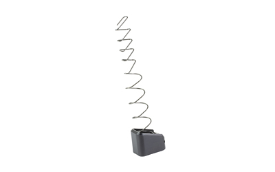 Small black device with long coiled antenna