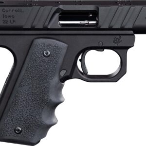 Black .22 LR semi-automatic pistol close-up