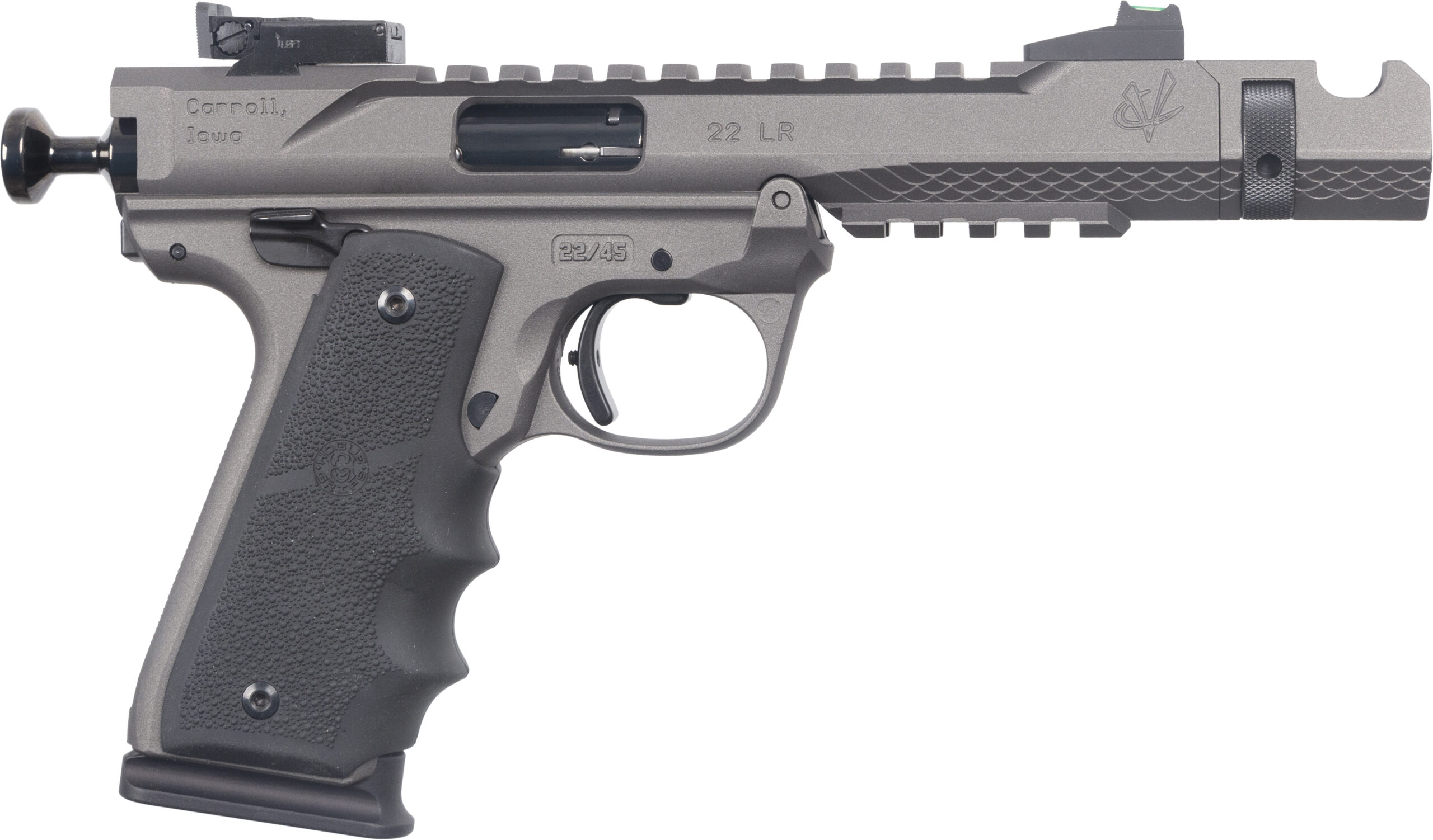 .22 caliber semi-automatic pistol side view