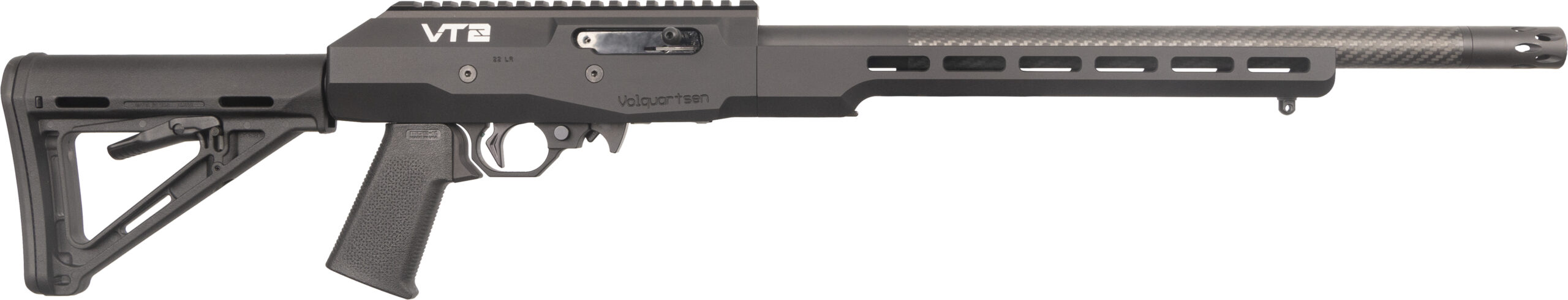 Modern semi-automatic rifle with adjustable stock
