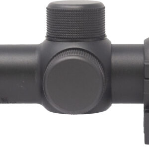 Black rifle scope with mounting rings