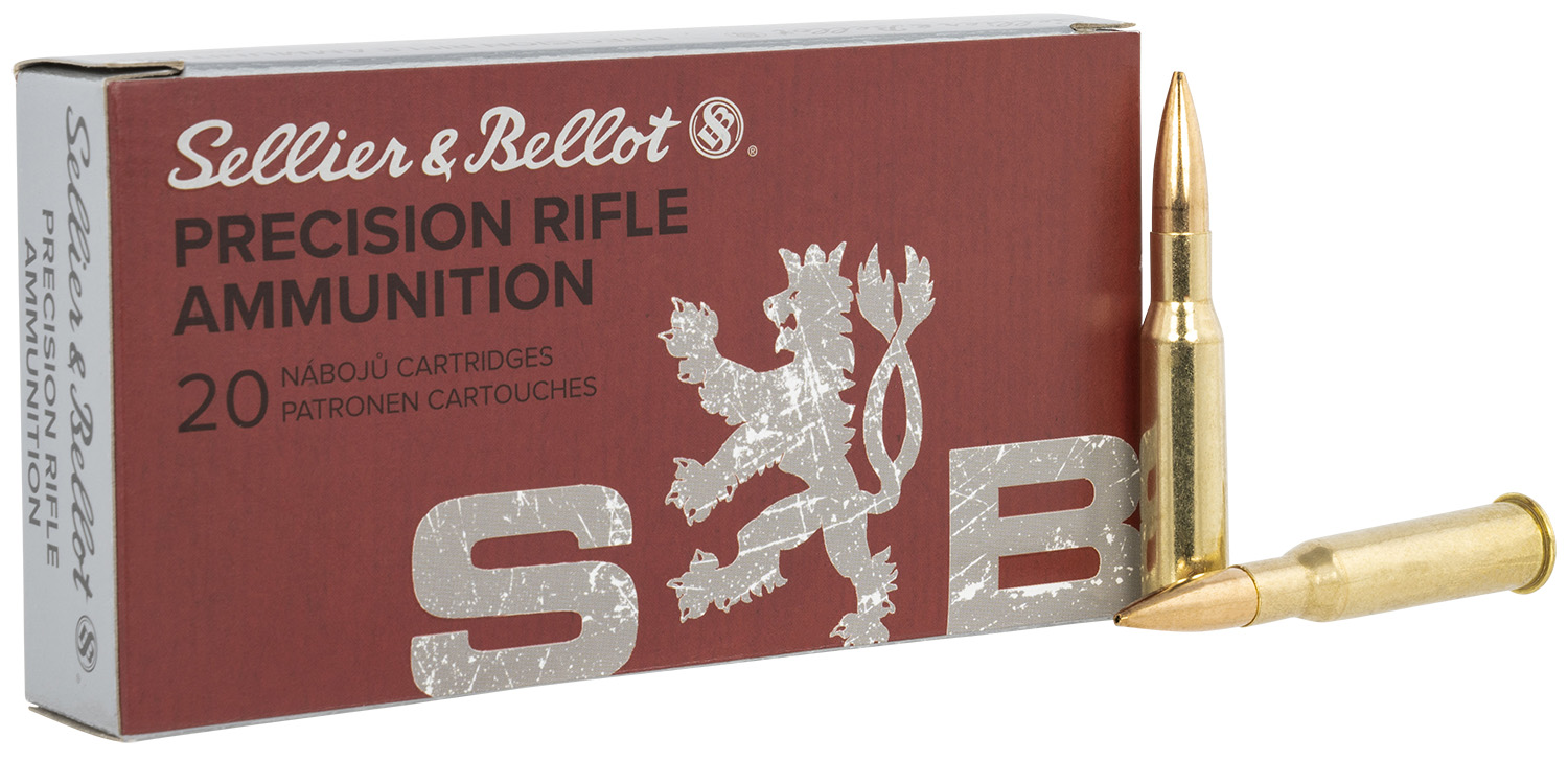 Sellier and Bellot precision rifle ammunition box and cartridges