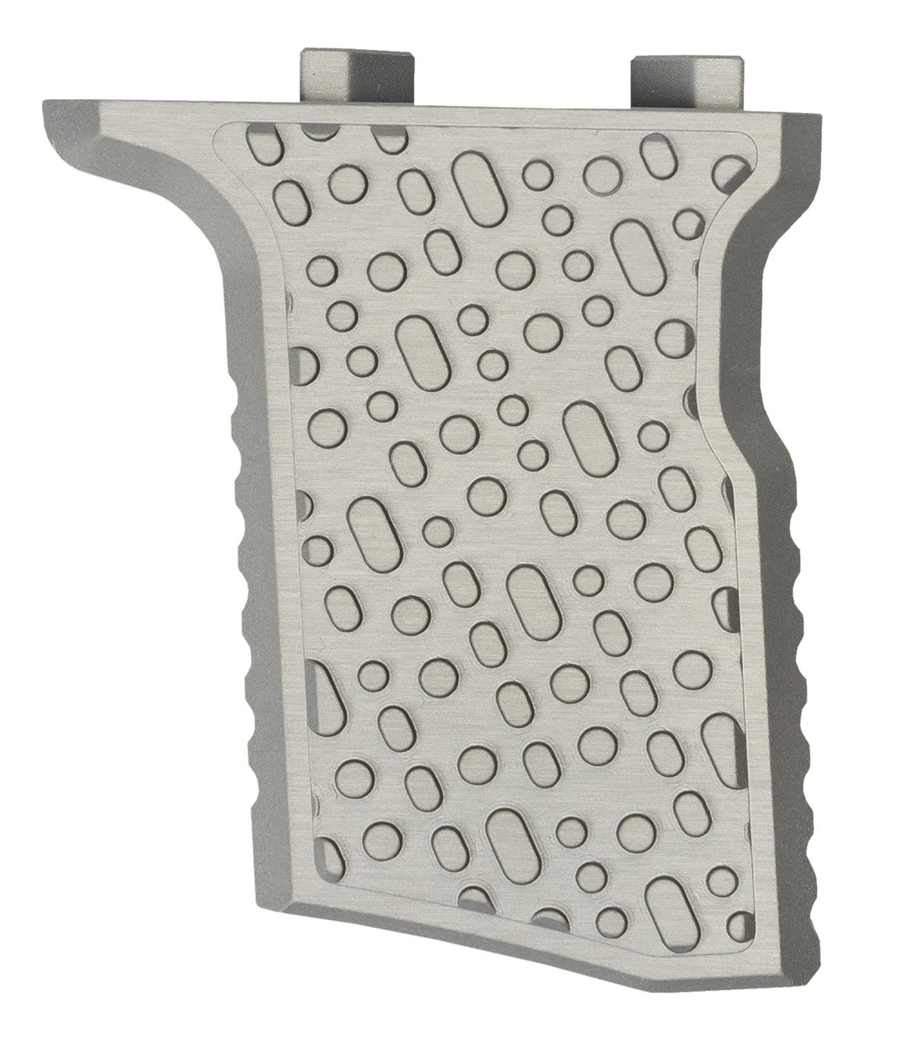 Textured machined metal grip panel component