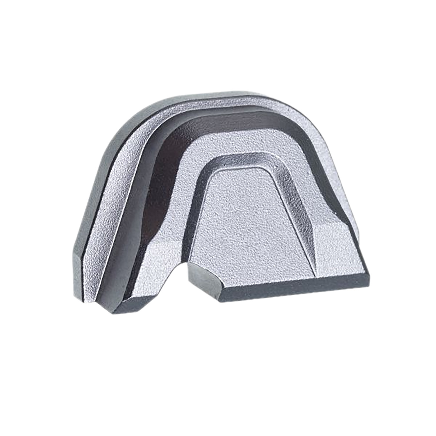 Layered arch-shaped machined metal component