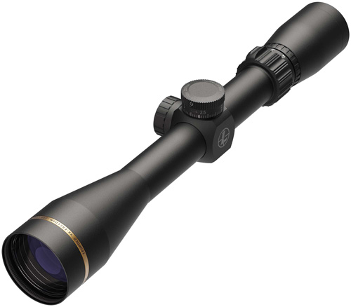 Black rifle scope isolated on white background