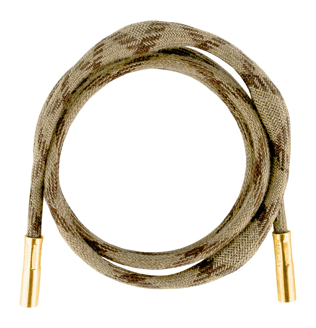 Braided beige cord bracelet with gold tips