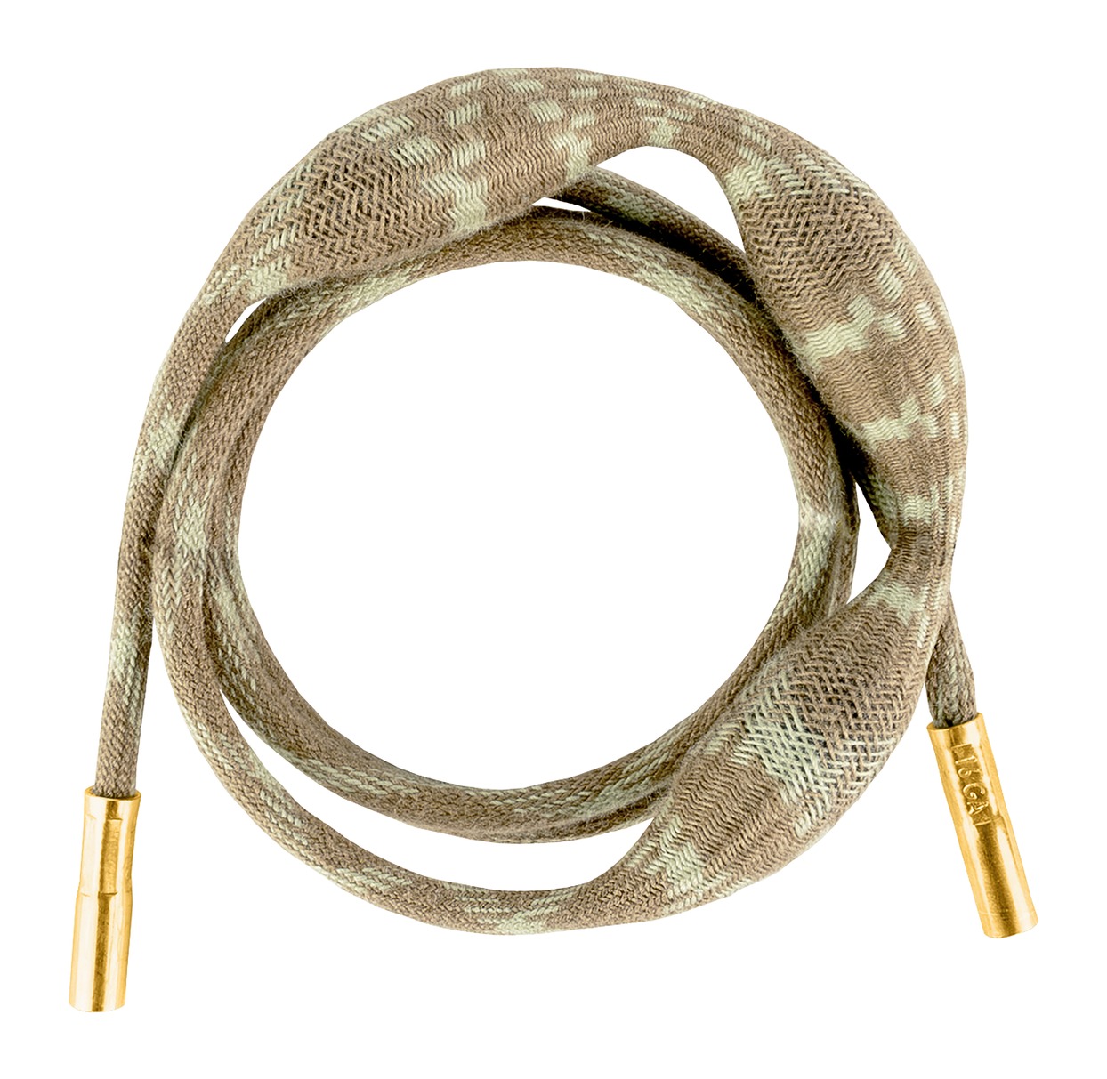 Braided beige cord bracelet with gold tips