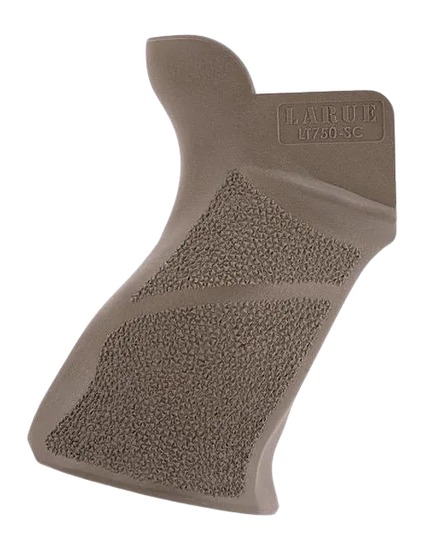 Tan textured pistol grip with LARUE logo