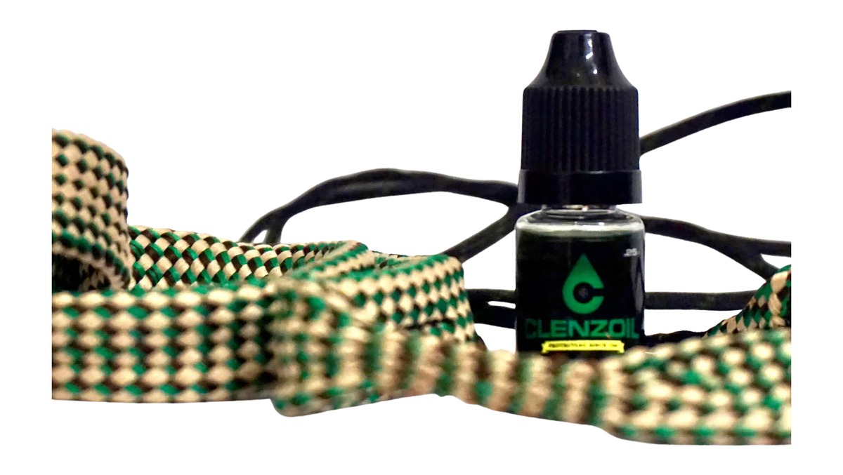 Small Clenzoil bottle with braided rope