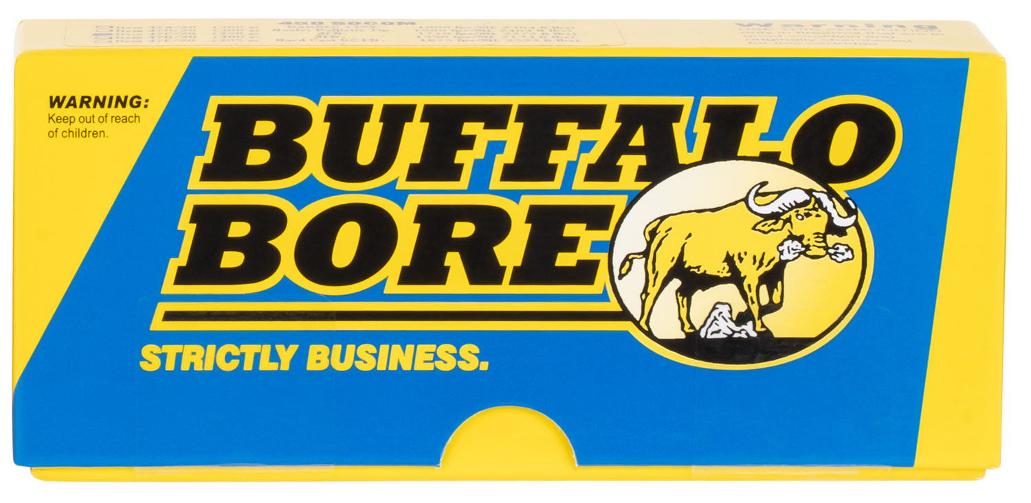 Buffalo Bore ammunition box with bull logo