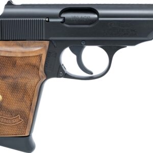 Walther .380 ACP pistol with wooden grip